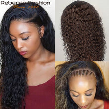 Load image into Gallery viewer, Full Lace  Curly Human Hair Remy Hair Brazilian Deep Wave Glueless 200 Density
