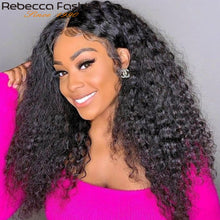 Load image into Gallery viewer, Full Lace  Curly Human Hair Remy Hair Brazilian Deep Wave Glueless 200 Density
