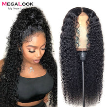 Load image into Gallery viewer, Curly Human Hair 30 Inch Lace closure  Remy 180 Peruvian
