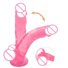 Load image into Gallery viewer, 20.5cm Crystal Realistic Transparent Soft Dildo With Suction Cup
