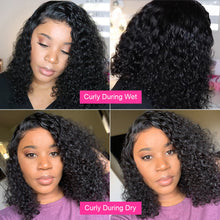 Load image into Gallery viewer, Cranberry Hair Malaysian Hair Water Wave Wig Short Human Hair Wigs Remy Malaysian Human Hair Wigs For Women Bob Lace Front Wigs
