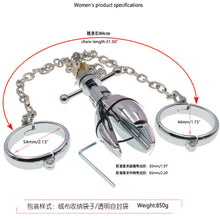Load image into Gallery viewer, Stainless Steel Anal Dilator Ass Expanding Chastity Device For Women Men Couples
