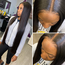 Load image into Gallery viewer, 99j Burgundy Lace Front  30 Inch Pre-Plucked Hd Transparent Straight Human Hair

