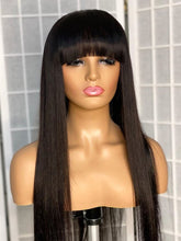 Load image into Gallery viewer, 100% Human Hair Long Fringe  Brazilian Remy with Bangs
