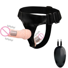 Load image into Gallery viewer, Double Penis Realistic Ultra Elastic Harness Belt Strap On
