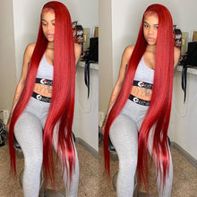 Load image into Gallery viewer, 30 Inch Burgundy Lace Front Wig
