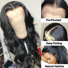 Load image into Gallery viewer, Body Wave Human Hair  30 Inch Transparent Lace Frontal  Wavy Brazilian Lace Front
