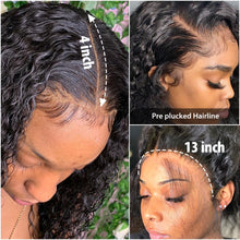 Load image into Gallery viewer, 360 Lace Frontal Wig 28 30 Inch Water Wave Brazilian Human Hair 180% Density
