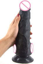 Load image into Gallery viewer, Big dildo suction cup black realistic dildo
