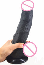 Load image into Gallery viewer, Big dildo suction cup black realistic dildo
