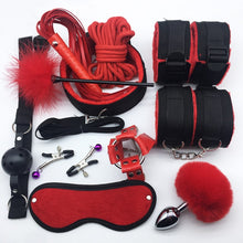 Load image into Gallery viewer, Sex Handcuffs Collar Whip Gag Nipple Clamps BDSM Bondage Rope
