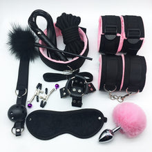 Load image into Gallery viewer, Sex Handcuffs Collar Whip Gag Nipple Clamps BDSM Bondage Rope
