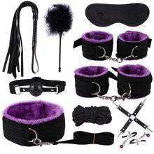 Load image into Gallery viewer, Sex Handcuffs Collar Whip Gag Nipple Clamps BDSM Bondage Rope
