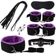 Load image into Gallery viewer, Sex Handcuffs Collar Whip Gag Nipple Clamps BDSM Bondage Rope
