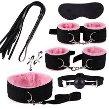 Load image into Gallery viewer, Sex Handcuffs Collar Whip Gag Nipple Clamps BDSM Bondage Rope
