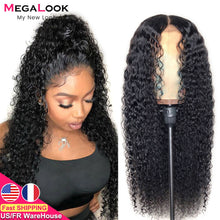 Load image into Gallery viewer, Curly Human Hair 30 Inch Lace closure  Remy 180 Peruvian
