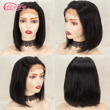 Load image into Gallery viewer, 4x4 Lace Closure Short Bob  Human Hair  Brazilian Straight
