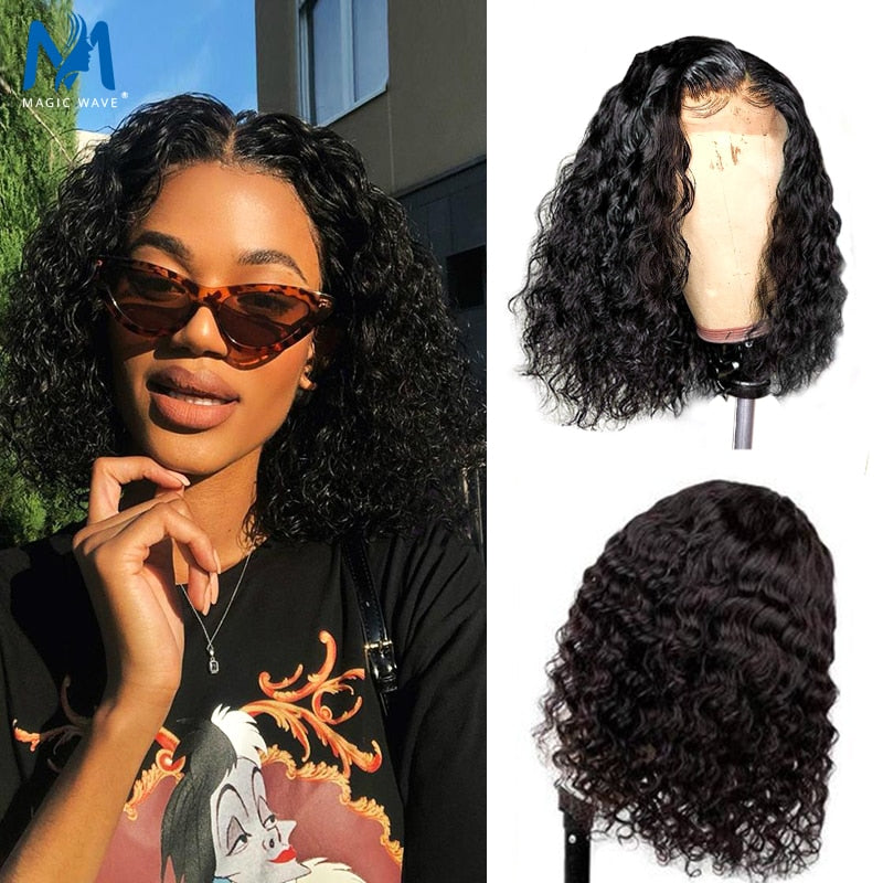 Brazilian Water Wave Hair Short BOB With Baby Hair