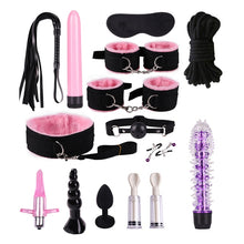 Load image into Gallery viewer, Handcuffs Nipple Clamps Bondage Whip BDSM Sexy Toys Erotic Flirting Feather Stick
