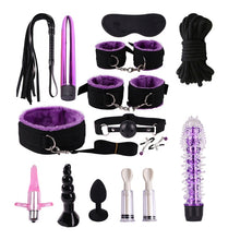 Load image into Gallery viewer, Handcuffs Nipple Clamps Bondage Whip BDSM Sexy Toys Erotic Flirting Feather Stick
