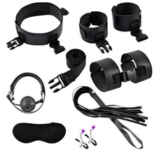 Load image into Gallery viewer, Handcuffs Nipple Clamps Bondage Whip BDSM Sexy Toys Erotic Flirting Feather Stick
