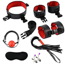 Load image into Gallery viewer, Handcuffs Nipple Clamps Bondage Whip BDSM Sexy Toys Erotic Flirting Feather Stick
