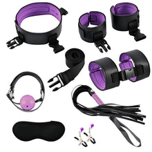 Load image into Gallery viewer, Handcuffs Nipple Clamps Bondage Whip BDSM Sexy Toys Erotic Flirting Feather Stick
