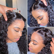 Load image into Gallery viewer, 13x4 Lace Front  Brazilian Remy Human Hair  Natural Hairline Curly Water Wave
