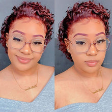 Load image into Gallery viewer, Short Curly lace frontal bouncy curly human hair
