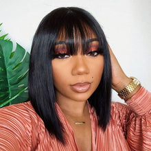 Load image into Gallery viewer, Brazilian Human Hair Straight Black 30 Inch Long Fringe
