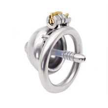 Load image into Gallery viewer, 2021 New stainless steel  Male Chastity Device Super Small Short Cock Cage with Stealth lock  Ring Sex Toy

