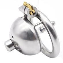 Load image into Gallery viewer, 2021 New stainless steel  Male Chastity Device Super Small Short Cock Cage with Stealth lock  Ring Sex Toy
