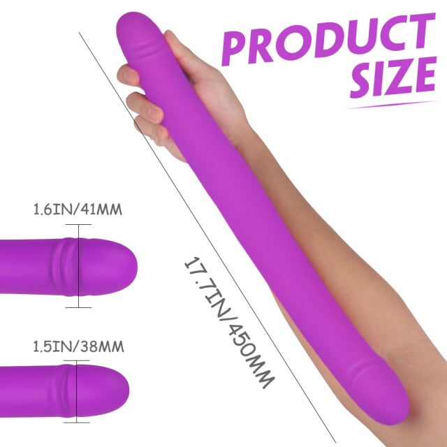 Electric Pulse Double Motor Long Dildo Automatic Thrust Vibrator