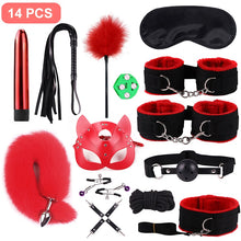 Load image into Gallery viewer, SexLady Handcuffs for Sex Whip Collar Nipple Clamps Set Erotic Rope BDSM Bondage
