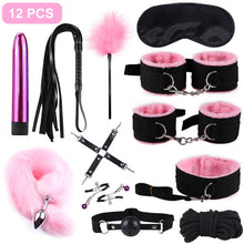 Load image into Gallery viewer, SexLady Handcuffs for Sex Whip Collar Nipple Clamps Set Erotic Rope BDSM Bondage
