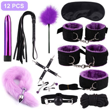 Load image into Gallery viewer, SexLady Handcuffs for Sex Whip Collar Nipple Clamps Set Erotic Rope BDSM Bondage
