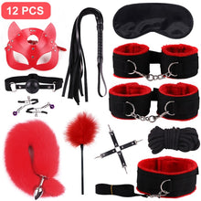 Load image into Gallery viewer, SexLady Handcuffs for Sex Whip Collar Nipple Clamps Set Erotic Rope BDSM Bondage
