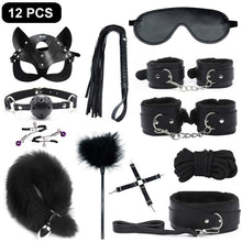 Load image into Gallery viewer, SexLady Handcuffs for Sex Whip Collar Nipple Clamps Set Erotic Rope BDSM Bondage
