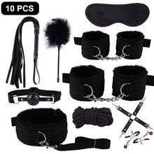 Load image into Gallery viewer, SexLady Handcuffs for Sex Whip Collar Nipple Clamps Set Erotic Rope BDSM Bondage
