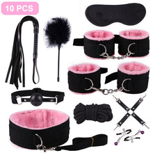 Load image into Gallery viewer, SexLady Handcuffs for Sex Whip Collar Nipple Clamps Set Erotic Rope BDSM Bondage
