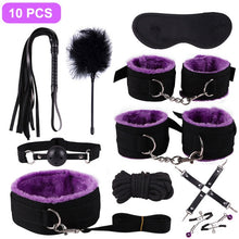 Load image into Gallery viewer, SexLady Handcuffs for Sex Whip Collar Nipple Clamps Set Erotic Rope BDSM Bondage
