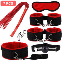 Load image into Gallery viewer, SexLady Handcuffs for Sex Whip Collar Nipple Clamps Set Erotic Rope BDSM Bondage
