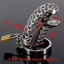 Load image into Gallery viewer, New Male Chastity Cock Cages Snake Head
