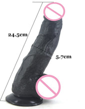 Load image into Gallery viewer, Big dildo suction cup black realistic dildo
